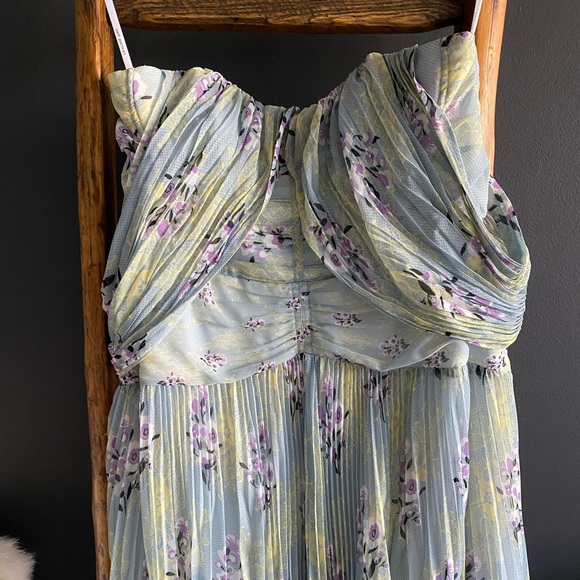SOLD Self-Portrait Cold-Shoulder Floral Chiffon Dress - Picture 8 of 8